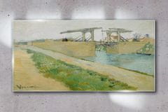 COLORAY.CZ Obraz na skle Bridge Road River 100x50 cm