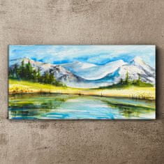 COLORAY.CZ Obraz na plátně Jezero hory lesní krajina 120x60 cm