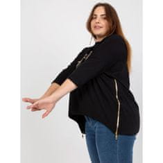 RELEVANCE Dámská halenka se zlatým potiskem plus size MARISA černá RV-BZ-7741.43P_386881 Univerzální