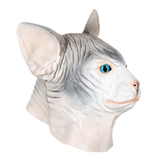 Korbi Profesionální latexová maska, maska kočky sfinx