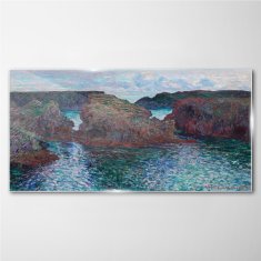 COLORAY.CZ Obraz na skle Ocean mince Rocks 100x50 cm