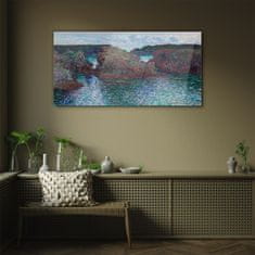 COLORAY.CZ Obraz na skle Ocean mince Rocks 100x50 cm