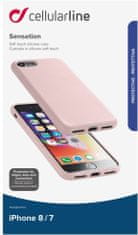 CellularLine ochranný silikonový kryt SENSATION pro iPhone 7/8/SE 2020, starorůžový