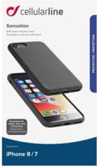 CellularLine ochranný silikonový kryt SENSATION pro iPhone 7/8/SE 2020, černý