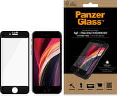 PanzerGlass Edge-to-Edge pro Apple iPhone 6/6s/7/8/SE (2020)/SE (2022), antibakteriální černá