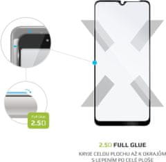 FIXED ochranné tvrzené sklo pro Samsung Galaxy A12, Full-Cover, 2.5D, černá