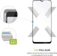 FIXED Ochranné tvrzené sklo Full-Cover pro Samsung Galaxy A22 5G, s lepením přes celý displej, černá