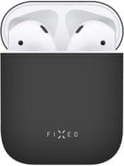 FIXED ultratenké silikonové pouzdro Silky pro Apple Airpods, černá