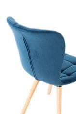 BHM Germany Jídelní židle Elda, samet, modrá