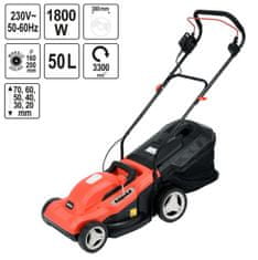 YATO Elektrická sekačka 1800W 380Mm 50L