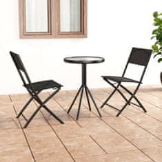 Petromila 3dílný bistro set ocel černý