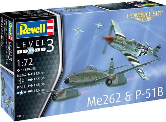 Revell  ModelSet letadla 63711 - Me262 & P-51B (1:72)