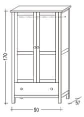 Gazel ANNY šatní skříň - hloubka 57 cm