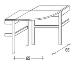Gazel MARIO rohový díl stolu Povrchová úprava: přírodní