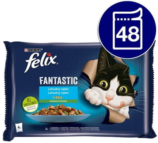 Felix FANTASTIC multipack losos, pstruh se zeleninou 48x85 g