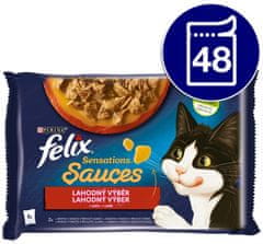 Felix SENSATIONS multipack krůta, jehněčí v omáčce 48x85 g