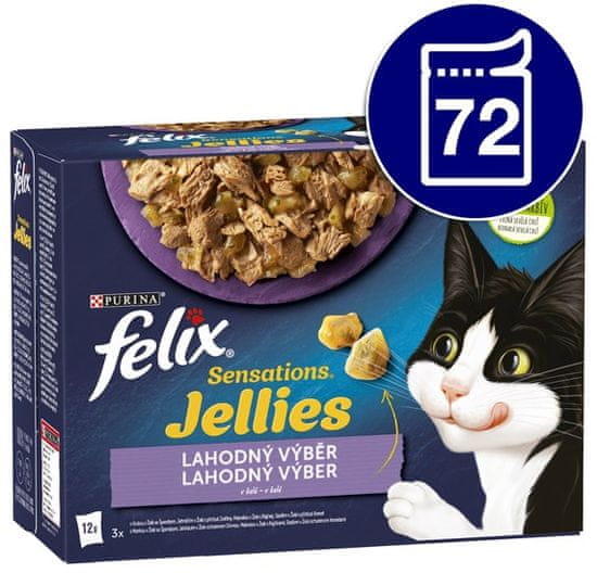 Felix SENSATIONS multipack lahodný výběr v želé 72x85 g