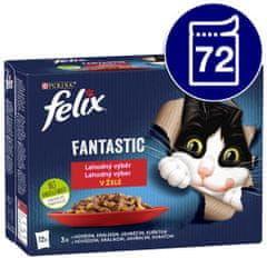 Felix FANTASTIC multipack lahodný výběr v želé 72x85 g