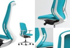OKAMURA SYLPHY kancelářská židle modrozelená Plast bílý Bederni opěrka Podhlavník