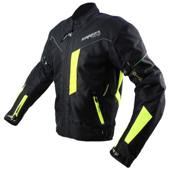 Cappa Racing Bunda moto pánská MONTE CARLO textilní černá/fluo