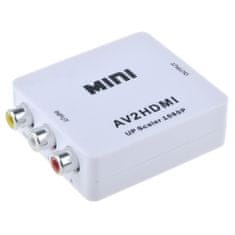 Northix Adaptér Mini AV na HDMI Video Converter 720p 1080p 