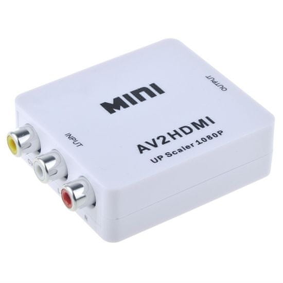 Northix Adaptér Mini AV na HDMI Video Converter 720p 1080p