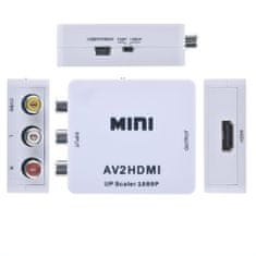 Northix Adaptér Mini AV na HDMI Video Converter 720p 1080p 