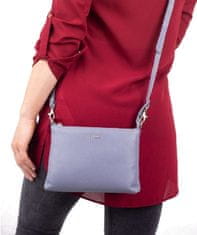 Dámská kožená crossbody kabelka A6B Lavender