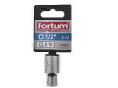 Fortum Hlavice nástrčná (4700701) hlavice nástrčná vnitřní TORX, 1/2&quot;, E 12, L 38mm, 61CrV5