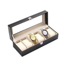 Northix Luxusní Watchbox / Hodinový box na 6 hodinek 