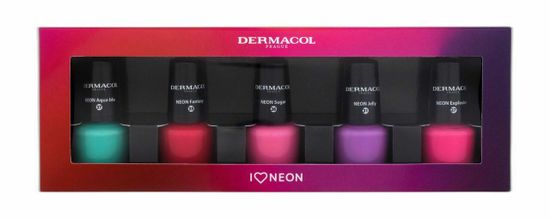 Dermacol 5ml neon nail polish set 2022, 27 neon explosion