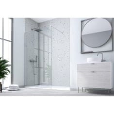 Forte DECO WALK-IN W1 Černá 160 cm Reflex bezpečnostní sklo - 6 mm