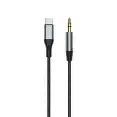 DUDAO L11ProT audio kabel USB-C / 3.5mm mini jack, šedý