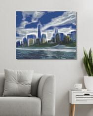 ZUTY Diamantové malování - ABSTRAKTNÍ MANHATTAN 40x50 cm bez rámu a bez vypnutí plátna