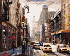 ZUTY Diamantové malování - ŽENA S DEŠTNÍKEM V NEW YORKU 40x50 cm bez rámu a bez vypnutí plátna