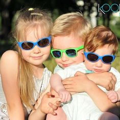 Koolsun KOOLSUN sluneční brýle FLEX Modrá/ Limetka, velikost 3+