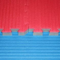 Tatami judo puzzle třívrstvé 4 cm - modro/červené