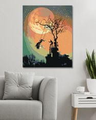 ZUTY Malování podle čísel - HALLOWEEN A ÚPLNĚK 40x50 cm vypnuté plátno na rám