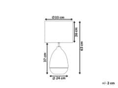 Beliani Stolní lampa 63 cm bílá / zlatá OKARI