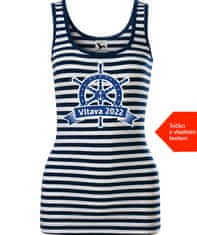 Hobbytriko Dámské vodácké tričko s vlastním potiskem - Námořní kormidlo Barva: Námořnické, Velikost: S, Střih: dámský