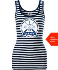 Hobbytriko Dámské vodácké tričko s vlastním potiskem - Námořní emblém Barva: Bílá (00), Velikost: S, Střih: dámský