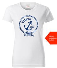 Hobbytriko Dámské vodácké tričko s vlastním potiskem - Námořnický uzel Barva: Bílá (00), Velikost: S, Střih: dámský