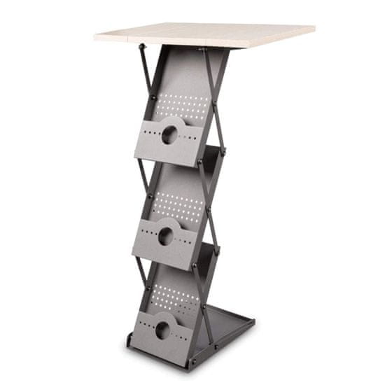 PRINTCARE Concord, stojan na letáky, skládací stolek, reklamní stolek, zásobníky na letáky, 3xA4