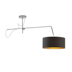 LYSNE.PL Moderní závěsná lampa RIO GOLD 1xE27, stříbrný rám, černá/zlatá