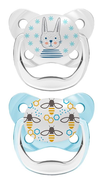 Dr.Brown´s PreVent Ortodontický dudlík 0-6m 2ks modrý motýl (PV12401)