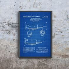 Vintage Posteria Retro plakát Retro plakát Patent na vesmírném prostoru Spojených států A1 - 60x85 cm