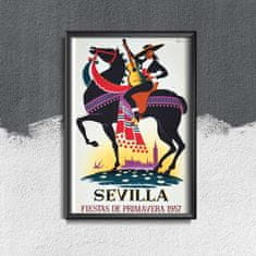 Vintage Posteria Retro plakát Sevilla fiesta de primavera A4 - 21x29,7 cm