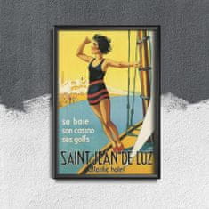 Vintage Posteria Retro plakát Saint jean de luz A4 - 21x29,7 cm