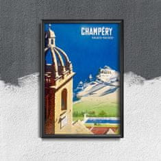 Vintage Posteria Plakát Švýcarsko champery Ne A3 - 29,7x42 cm