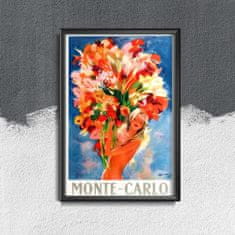 Vintage Posteria Plakát Krásný monte carlo monako Ne A4 - 21x29,7 cm